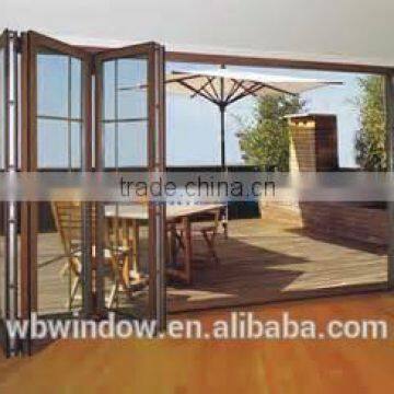 China supplier hoe sale PVC/UPVC folding doors with decorative grids,PVC/UPVC windows and doors