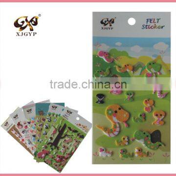 fabric flower sticker/animal fabric sticker/fabric hobby decor sticker