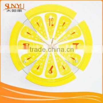 Manufactuing Lemon Slice Shape Acrylic Wall Clock