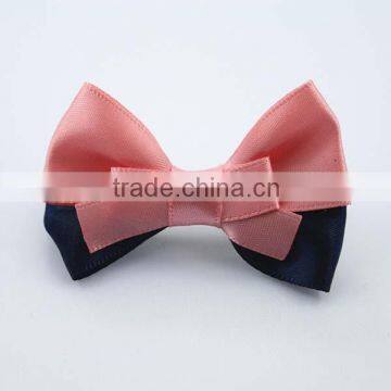 craft ribbon bow girl's hair clip for wholesale