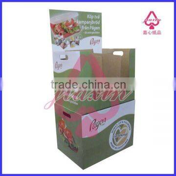 Retail cardboard dump bin display standee/stand