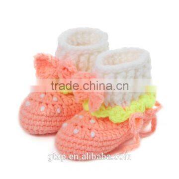 Baby Handmade Crochet Boots Shoes Supplier for 1-10 months old B-0017