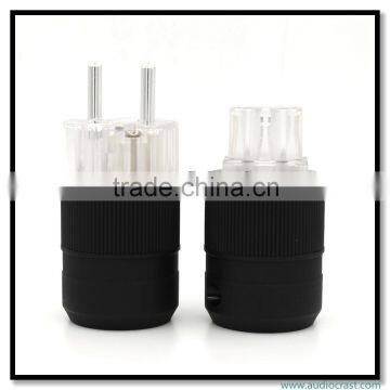 OEM/ODM Made Silver Plated Pure Copper European Hifi Power Audio Power Connectors photo-2