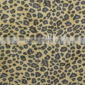 Black Coffee Leopard Pattern Mesh Shiny Mesh Spandex Nylon Clothes photo-2