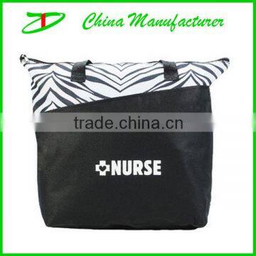 2014 good zebra print design nurse tote bag