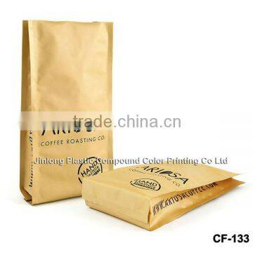 custom printed matte finishing 1kg coffee packaging bag