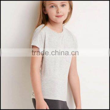 Top quality lace and cotton blank kids long sleeve top t shirt wiih low prices