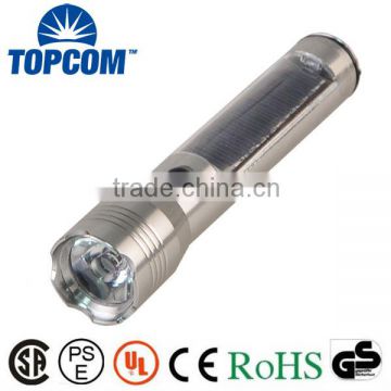 Super Bright USB Rechargeable High Power LED Solar Flashlight