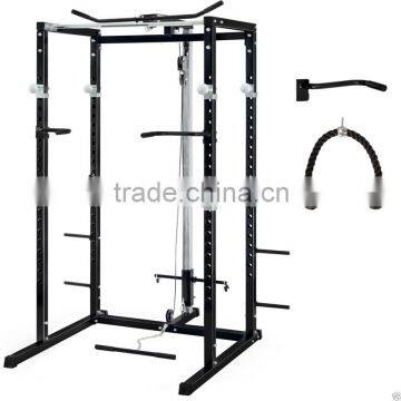 Athletics Power Rack with Lat Pull/ Tricep Rope/Dip Handles