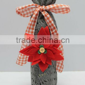 Hot sale knitting wine bottle decoration christmas