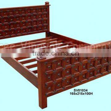 Sheesham Indian Wooden Bed,wooden Furniture,handicraft,bedroom Furniture