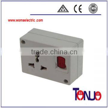 1way extension socket with control button