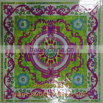 CLASSICAL ELEGANT PRINTING PVC WALL PANELS PLASTIC CEILING 60*60 CM APPLIED TO BEDROOM DECORATION PVC WALL SHEET PANELS photo-4