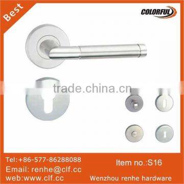 stainless steel polished mortise door handle