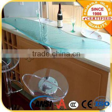 6mm tempering printing glass for bar glass countertop