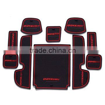 Cheap price car interior decoration car gate slot mat for Odyssey 2015 10pcs/set