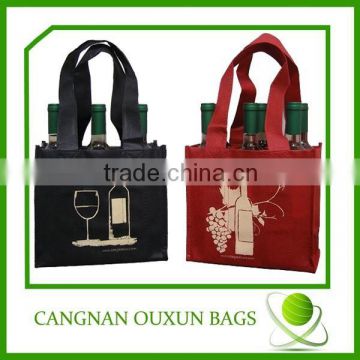 100gsm promotion non woven wine bags 6 bottles