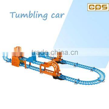 Good selling tumbling plastic kids train railway set toy