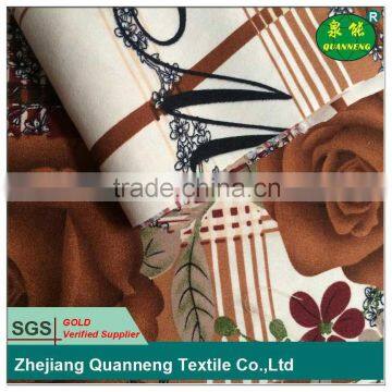 Hot sell beautiful flower 100% polyester fabric textile