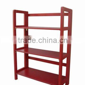 red bookshelf