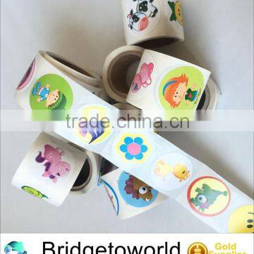 Factory Supply Custom Sized and Shaped Laminated Mini Stickers by Roll by Sheet