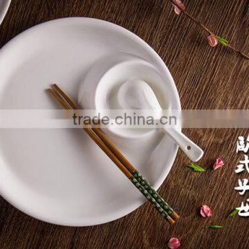 Ceramic dinner white round divide Plate and dish for restaurant