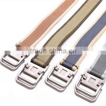 Male Thickening Canvas Casual Men's Woven Belt Buckle Bicyclic photo-6