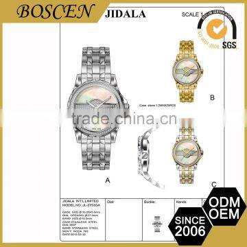 Top Grade Pretty Customized Logo Printed Stainless Steel Case Back Water Proof Watch