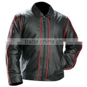 leather jacket/ red line jacket