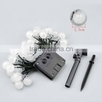 Solar Outdoor String Lights 19.7 ft 30 LED Warm White Crystal Ball Christmas Globe Lights for Garden Path, Party, Decoration photo-2