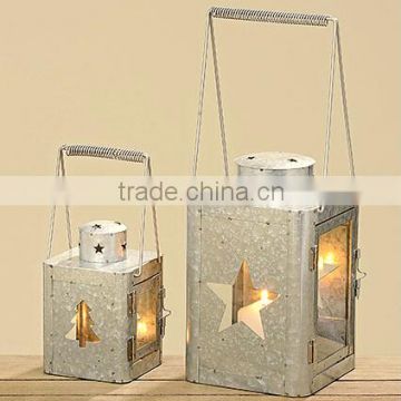 Europe metal Zinc lantern wedding glass home decoration