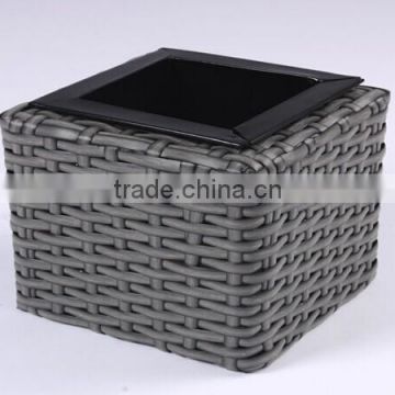 Rectangle Garden Flower Planter Plasitc Rattan Plants Basket