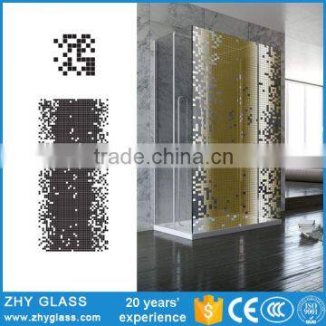 Straight Frameless Tempered Glass Sliding Shower Glass Holder