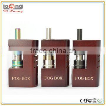 2015 alibaba new fog box mod for electronic cigarette yiloong chimera wooden dual 18650 box mod is available