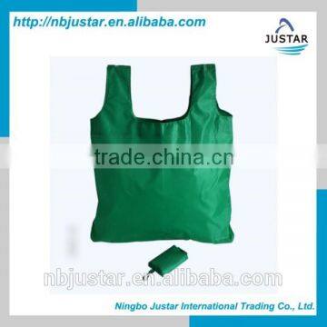 T-shirt polyester foldable bag promotional reusable supermarket grocery foldable bag