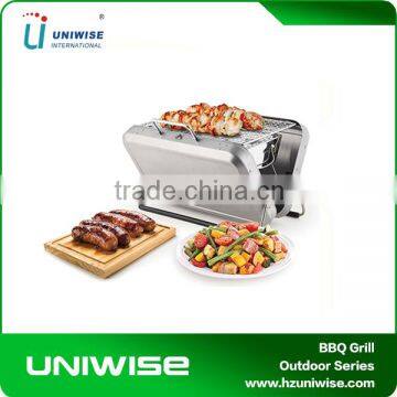 Briefcase Style Folding Portable Stainless BBQ Grill