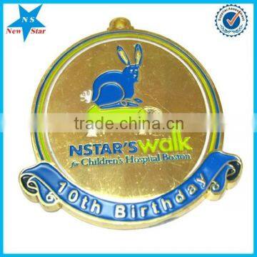 Custom production metal award medal