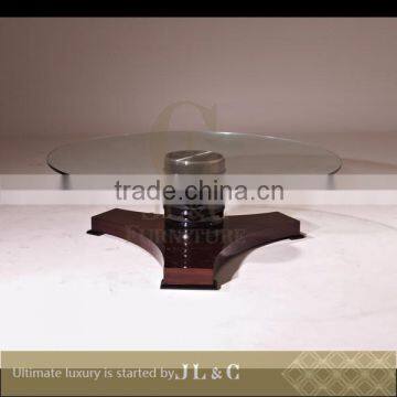 JT05-05 Pedestal Tea Table With Solid Wood in Living Room From JL&C Luxury Home Furniture NEW Designs 2015 (China Supplier) photo-2
