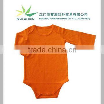 100% Cotton Autumn Long Sleeve Plain Baby Rompers