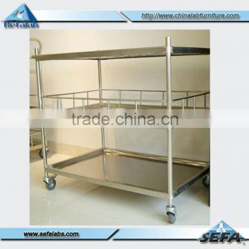 Laboratory furniture stainless steel trolley