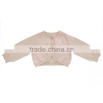 U05133 90%Cotton 10%Wool pink sequins cardigan