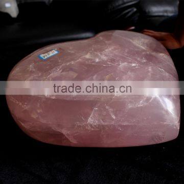 Manufacture Natural Carved Rose Quartz Crystal Hearts photo-4