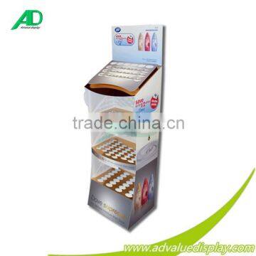 Supermarket Shampoo/Hair conditioner/ Body lotion Cardboard Display Shelves , POS Paper Display Stands