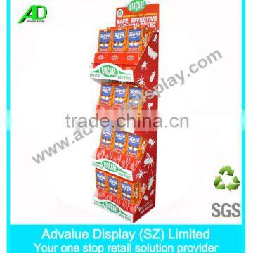 Shenzhen Factory direct 4 Tier Corrugated Cardboard Sidekick Display