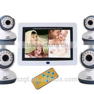 7inch LCD monitor Wireless Digital Baby sleep Video Monitor 2.4GHerz Safety for Babies Infant Nanny 2 Way Talking Intercom Kid