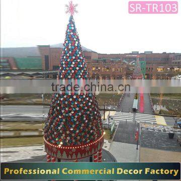 Customize 23ft 26ft 29ft outdoor large giant led lighted christmas tree for hotel