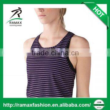 Ramax Custom Women Curved Hem Yoga Gym Tank Tops For Open Back Dress photo-2