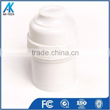 white plastic e27 golden metal fitting lamp base , screw lampholder