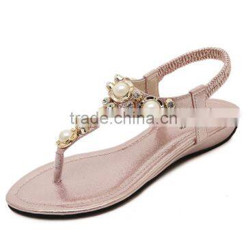 2016 new Korean Rhinestone sandals shoes