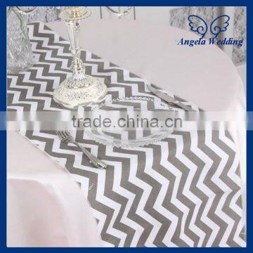 RU012C cheap 2015 new decorative printed grey and white chevron table runner